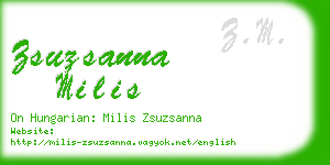 zsuzsanna milis business card